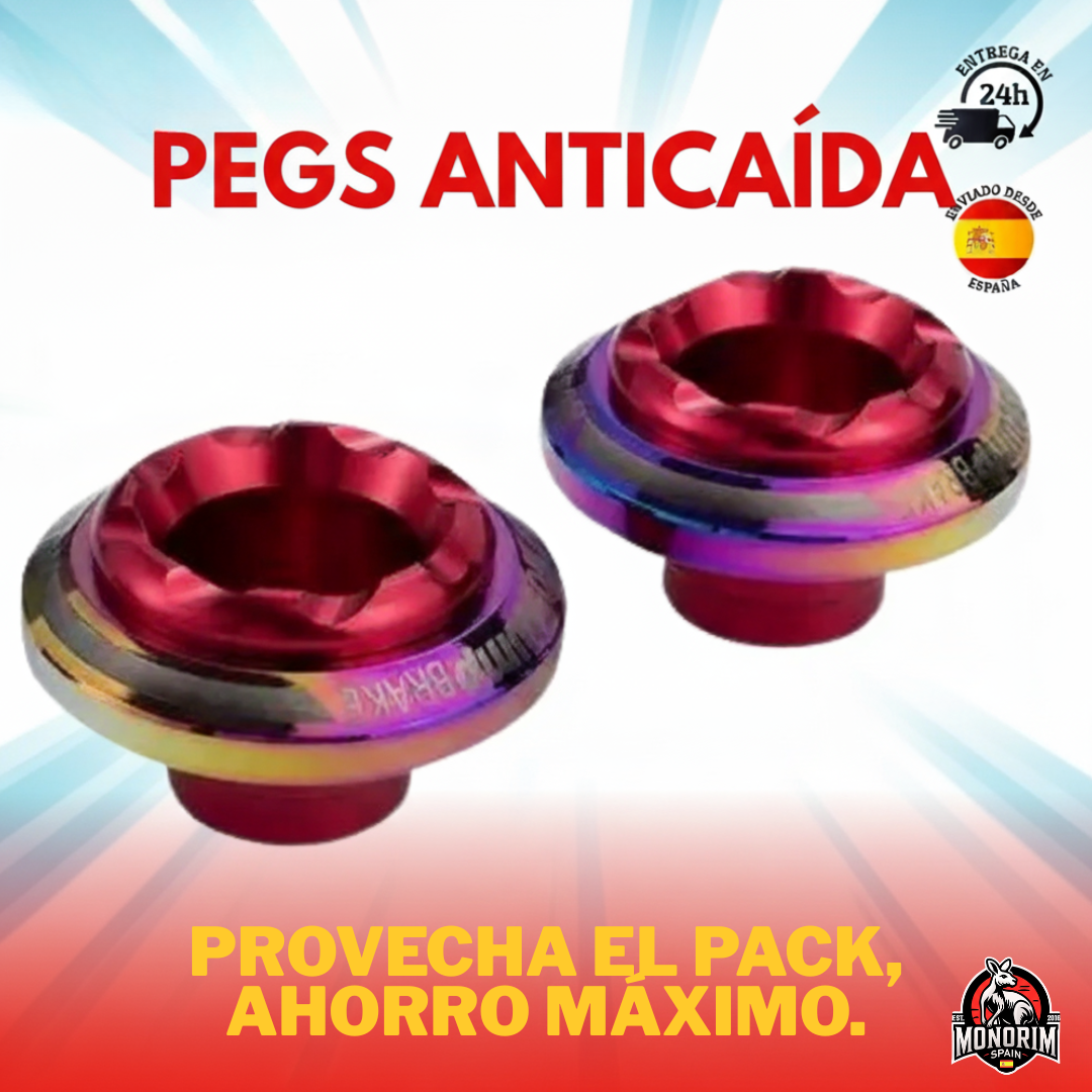 ( OFERTA PACK )Pieza anticaída para patinete para eje motor o llanta (PEGS) premium