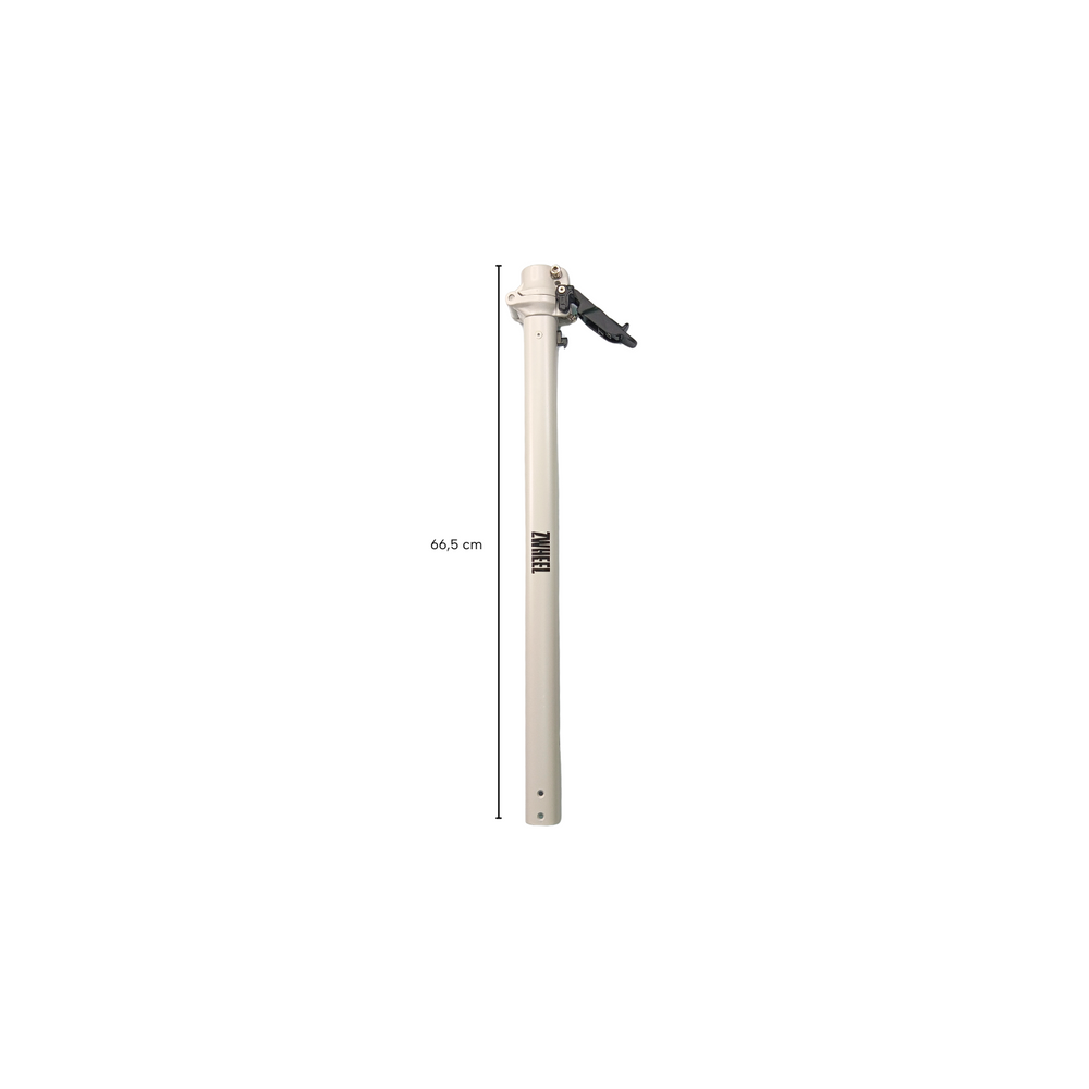 Mastil Tubo Doble Cierre Zfox Max Artic White
