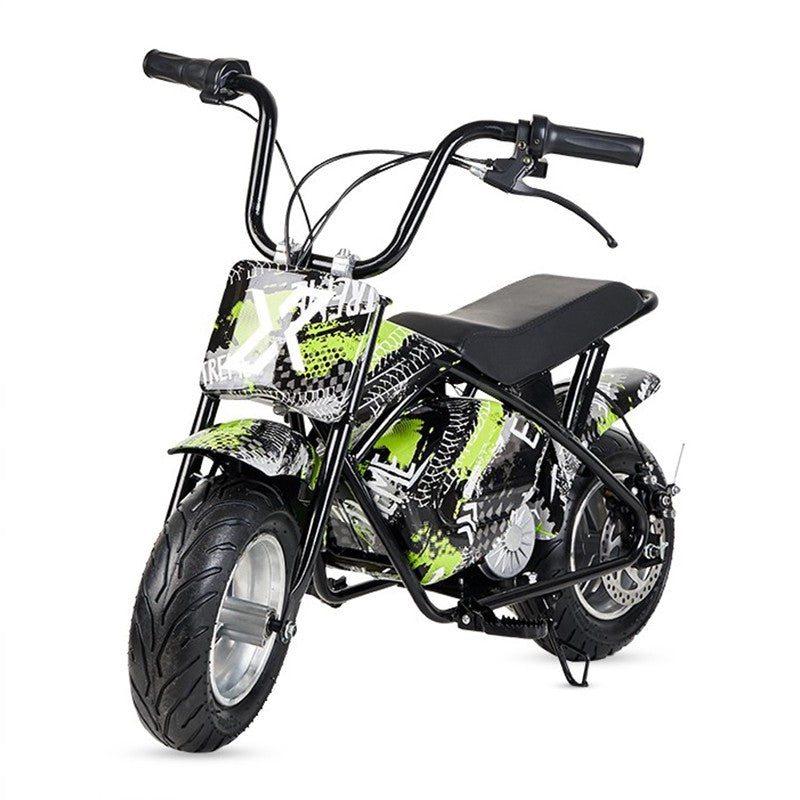 Mini moto eléctrica infantil en varios colores, incluye1 par de ruedines