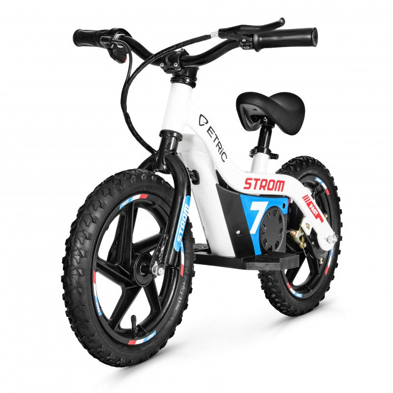 Moto eléctrica infantil STROM 12" Blanca