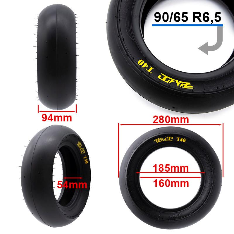 Neumático tubeless radial T40 Slick 90/65R6,5 [PMT]