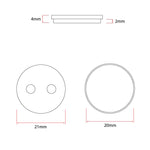 CS001-R pastilla resina 20mm para Xiaomi - 2 juegos