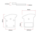 Pastilla de freno RS002-R de resina rectangular con disipador [NUTT]