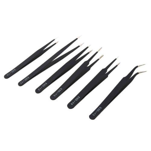 Set de pinzas antiestáticas (6 piezas)