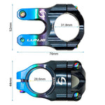 Potencia para manillares de 31,8mm negro-azul