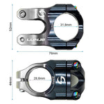 Potencia para manillares de 31,8mm negro-gris