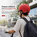 Casco Urbana Regulable Con Luz Trasero Talla L Color Cherry