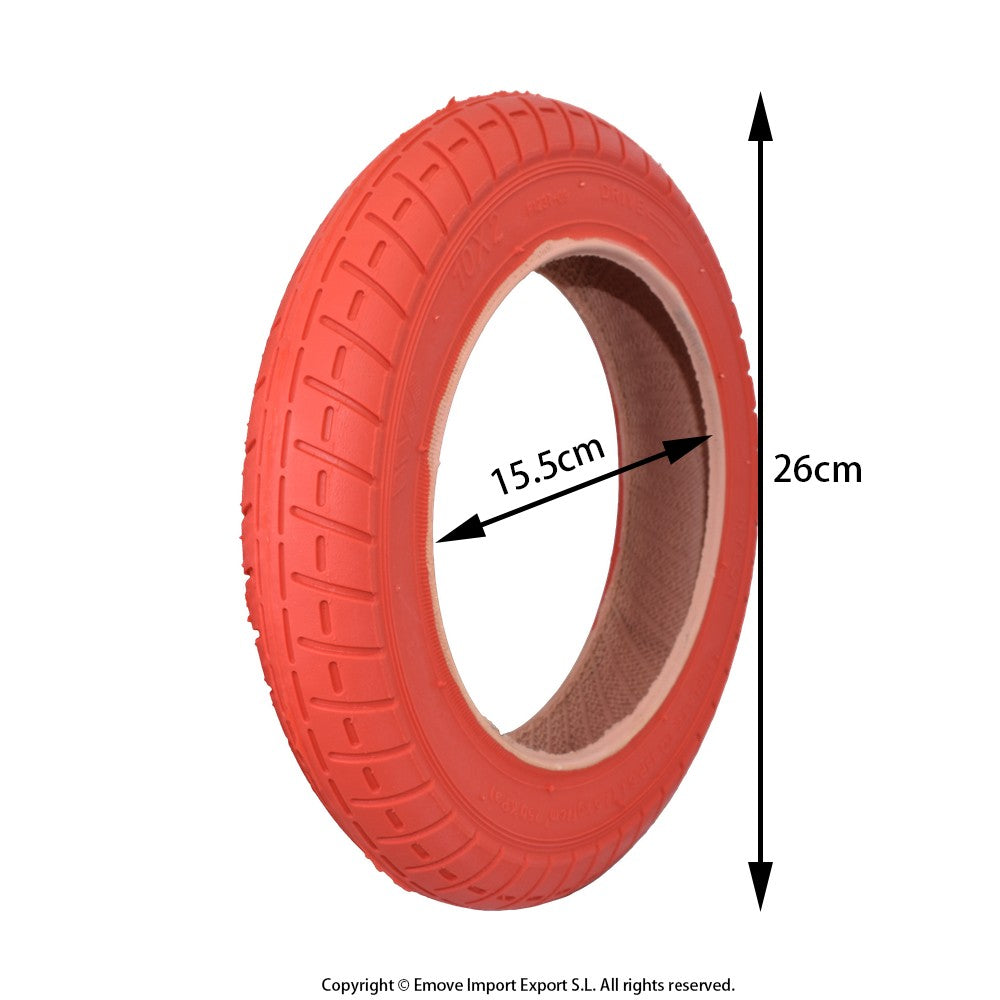 Rueda Cubierta 10x2 Roja [Wanda]