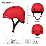 Casco Urbana Regulable Talla L Color Rojo