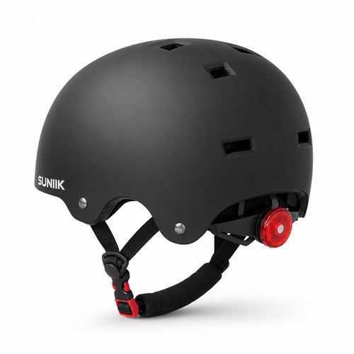 Casco Urbana Regulable Con Luz Trasero Talla L Color Negro