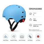 Casco Urbana Regulable Con Luz Trasero Talla L Color Azul