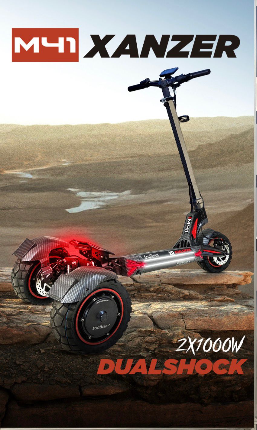 Patinete eléctrico Ecoxtreme M41 Tank Xanzer- 3 Ruedas (OFERTA)