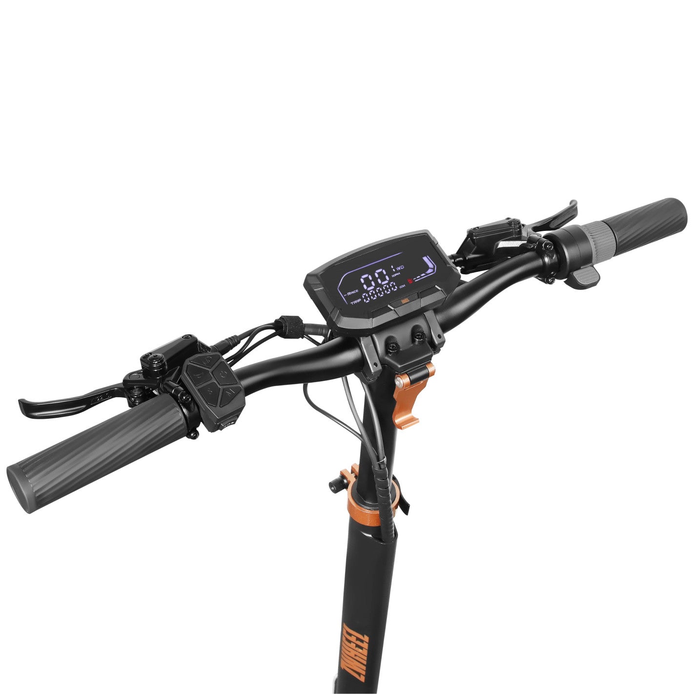 ein fahrradlenker ein gaspedal ZWHEEL ZRino 15Ah Scooter, zugelassen von der DGT