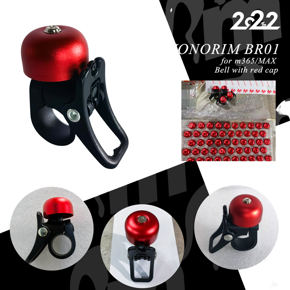 TIMBRE ROJO IONIZADO MONORIM CON ENGANCHE PARA GUARDABARROS (MONORIM)