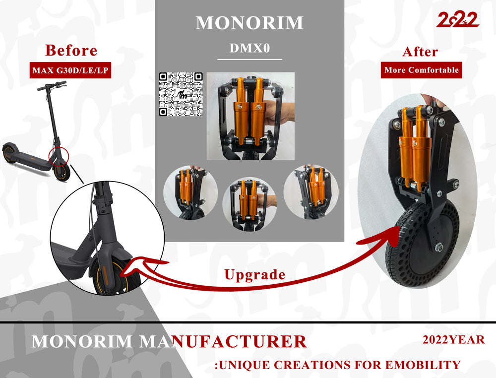 Suspension doble para ninebot max g30 ( MONORIM)