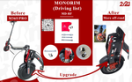 Front brake and rear motor conversion kit for Xiaomi scooters
