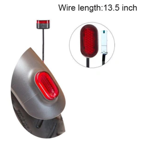 Feu arrière MONORIM pour trottinette électrique roue arrière L 30 mm, l 18  mm rouge ovale LED Note 1 - réparation parfaite